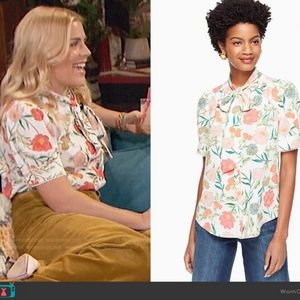 Kate Spade Blossom Tie Blouse